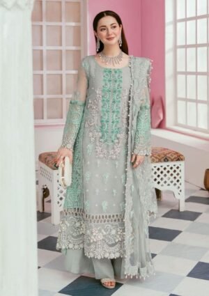 ELAAF Bridal Organza Suit – Unstitched Heavy Embroidered Organza Dress with Stones Handwork, Adda Work & Ready-to-Wear Dupatta | Wedding & Bridal Wear