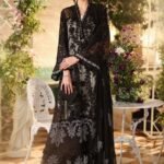 MARIA B Chiffon Suit – Heavy Embroidered Unstitched Wedding Wear