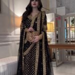 Haris Shakeel Addawork Formal Wedding Suit – Unstitched Chiffon Embroidered Dress with 4-Side Dupatta & Raw Silk Trouser | Luxury Festive Wear