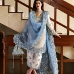 HUSSAIN REHAR Silk Suit – Unstitched Embroidered 3PC
