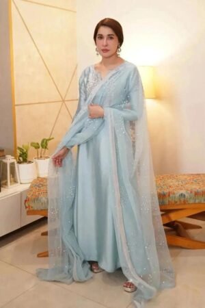 MAHUM ASAD Shamoz Silk Suit – Unstitched