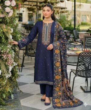 SAPPHIRE Lawn Suit – Unstitched Embroidered 3PC