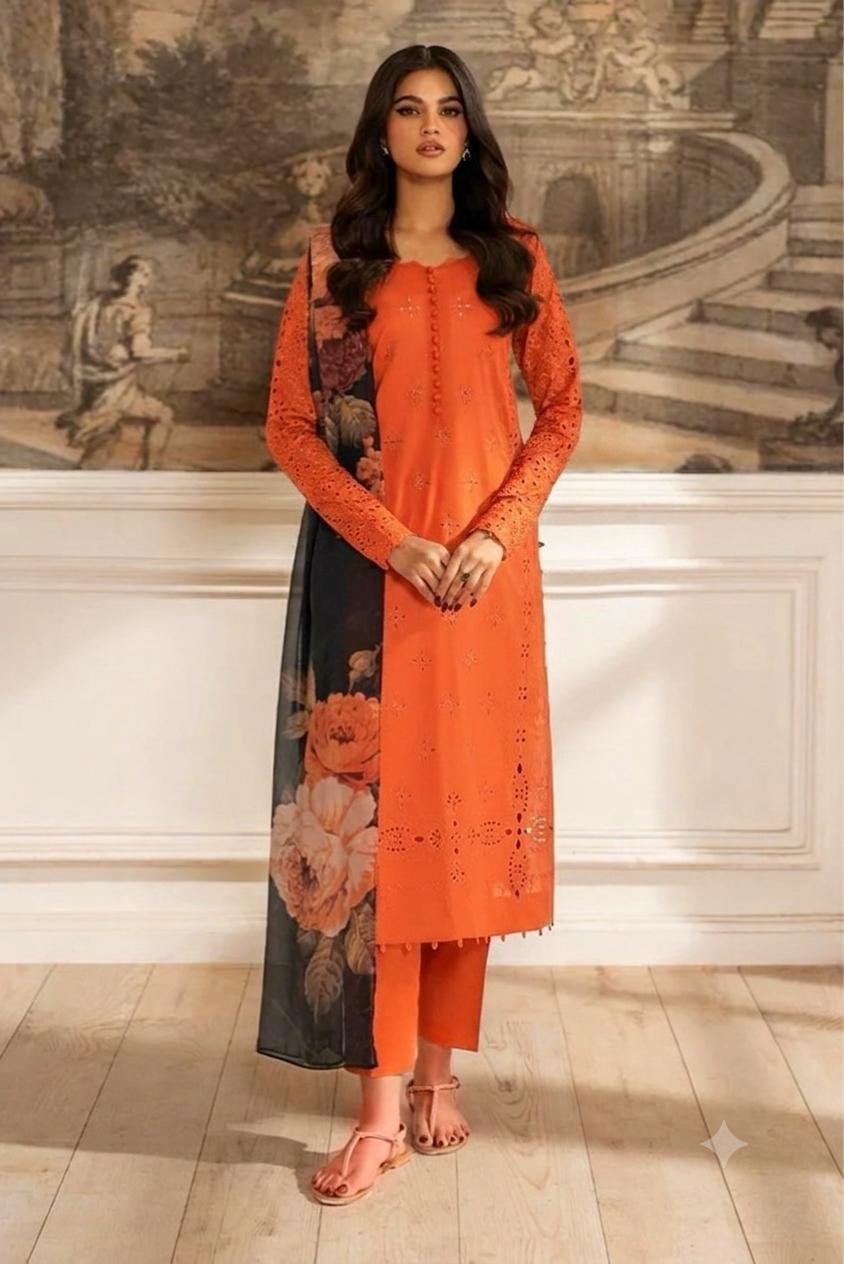 IZNIK Lawn Suit – Elegant Premium Chikankari Embroidered 3PC Summer Collection