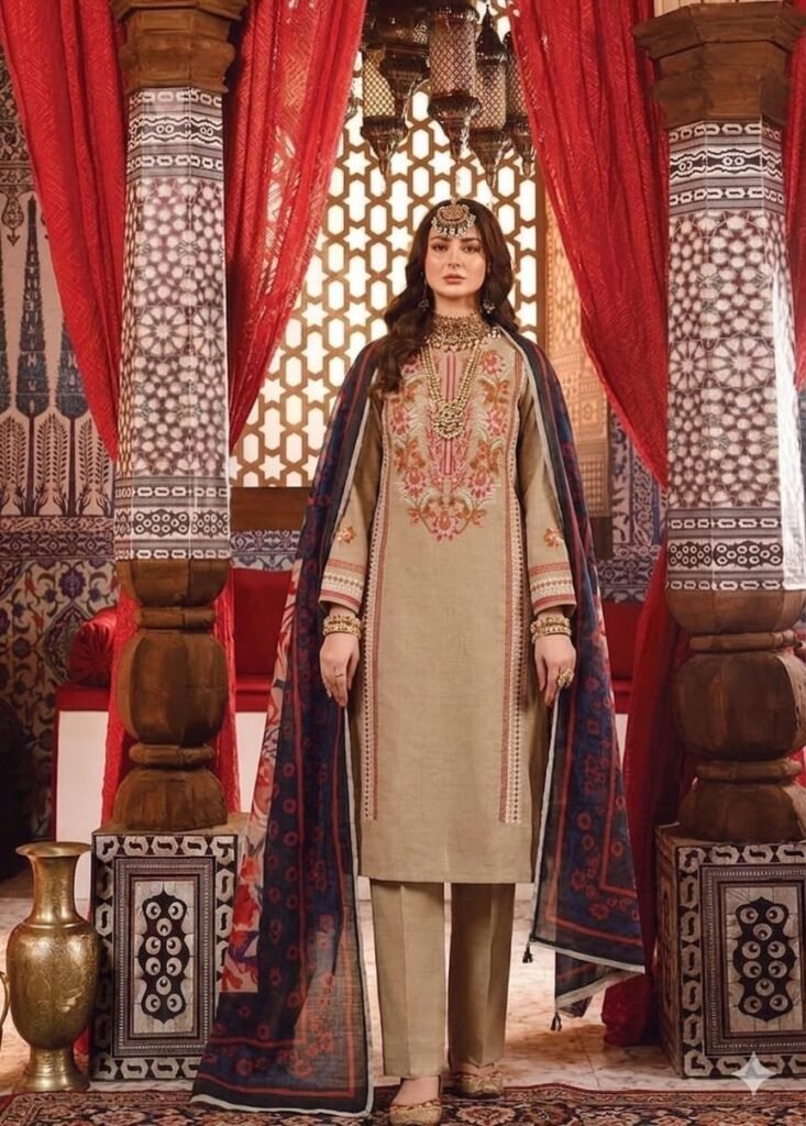 KHAADI Lawn Suit – Unstitched Embroidered 3PC