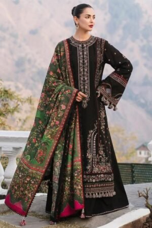 HUSSAIN REHAR Lawn Suit – Unstitched Embroidered 3PC