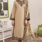 GARNET Dhanak Suit – Premium Winter Embroidered Collection