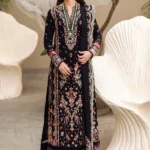 QALAMQAR Dhanak Suit – 3PC Elegant Luxury Embroidered Cutwork Shawl Set