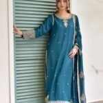 LAAM Luxury Chiffon Embroidered Suit